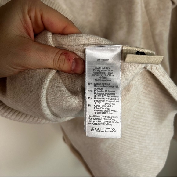 Madewell Cardigan Sweater‎ Cream V Neck Button Front Knit Size S - Picture 5 of 5